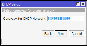 DHCP Server Gateway